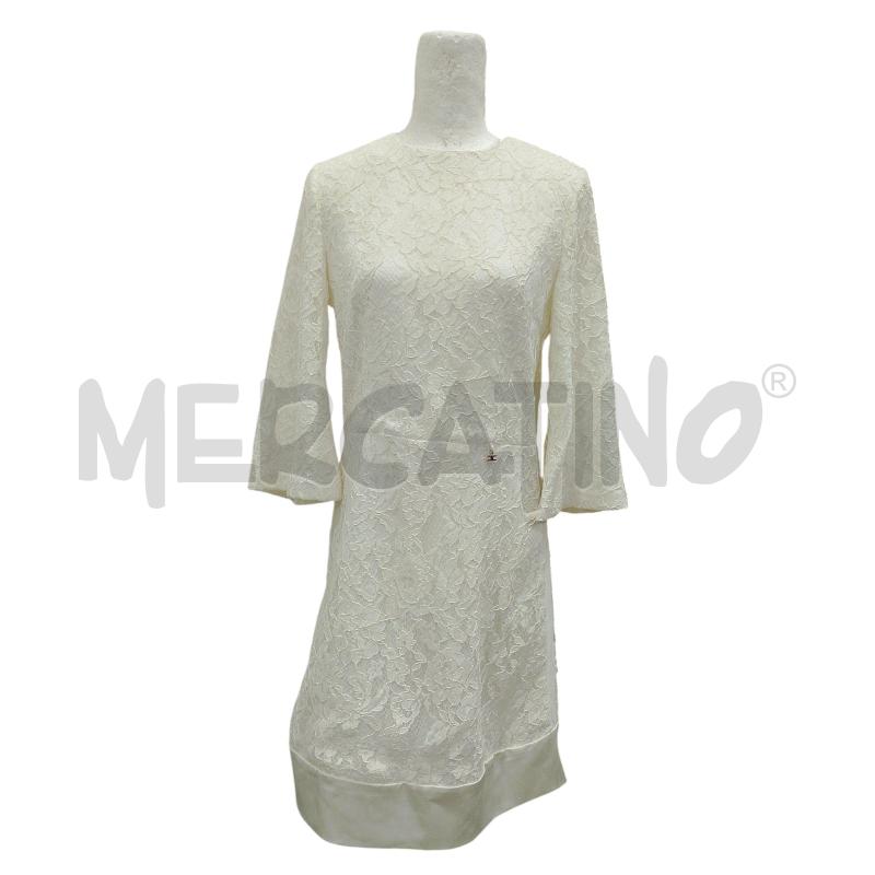 VESTITO DONNA ELISABETTA FRANCHI BIANCO TRAFORATO | Mercatino dell'Usato Salerno fratte 1