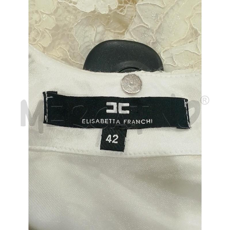 VESTITO DONNA ELISABETTA FRANCHI BIANCO TRAFORATO | Mercatino dell'Usato Salerno fratte 3