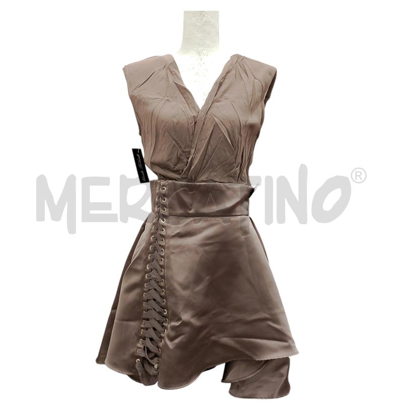 VESTITO DONNA ELISABETTA FRANCHI MARRONE/TORTORA LUCIDO | Mercatino dell'Usato Salerno fratte 1