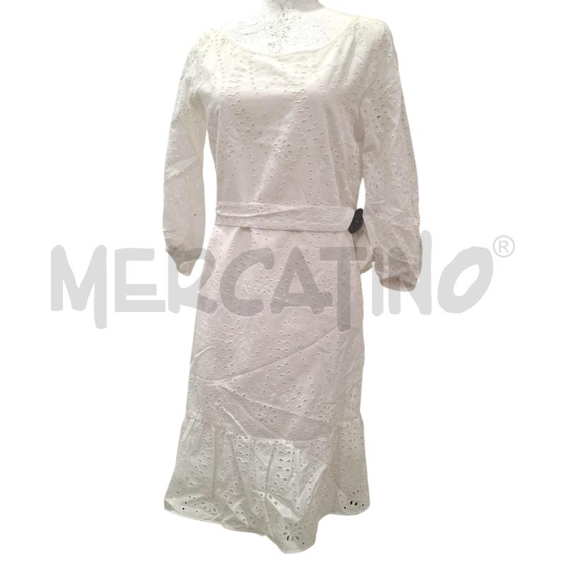 VESTITO DONNA EMME MARELLA BIANCO TRAF. CART. | Mercatino dell'Usato Salerno fratte 1