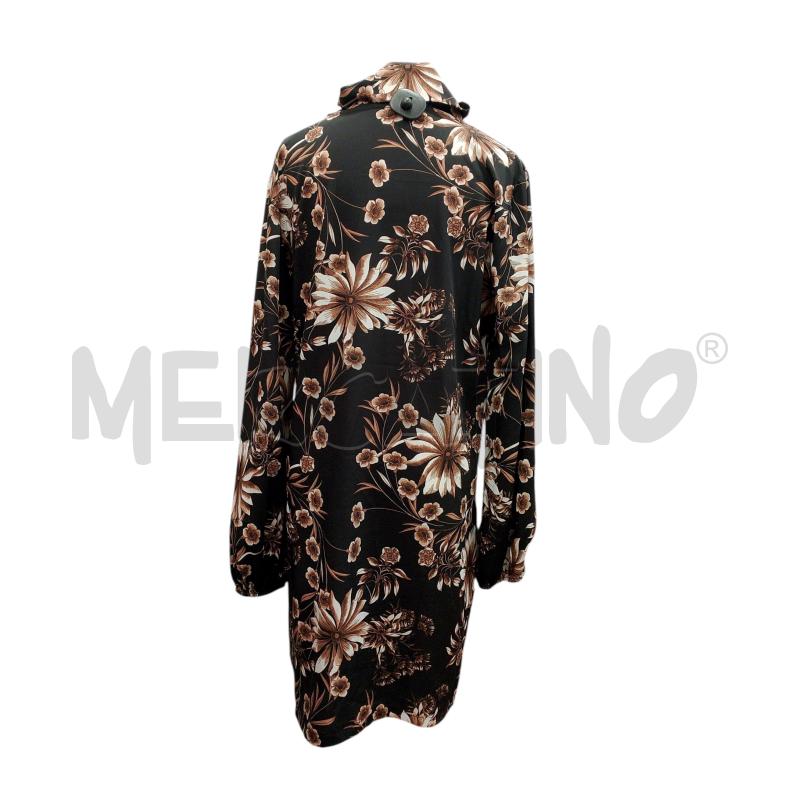 VESTITO DONNA GIORGIA & JOHNS BASE NERA FANT. FIORI MARRONI | Mercatino dell'Usato Salerno fratte 2