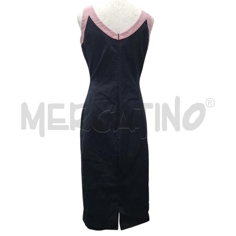 VESTITO DONNA GIO' GUERRERI PRET A' PORTER BLU NAVY RICH. ROSA IN COTONE | Mercatino dell'Usato Salerno fratte 2