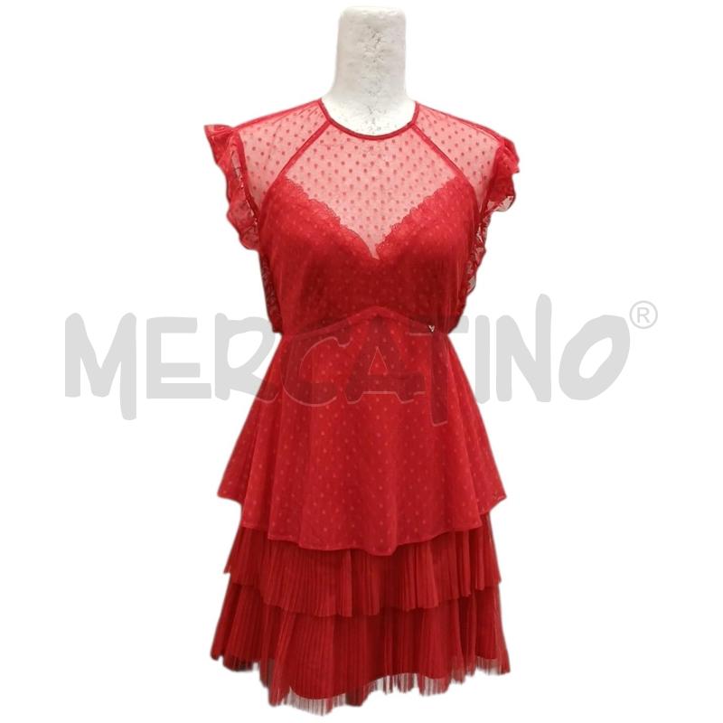VESTITO DONNA GUESS ROSSO EFFETTO TRASP. TG.S | Mercatino dell'Usato Salerno fratte 1