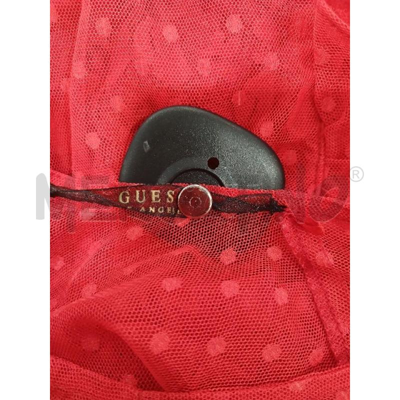 VESTITO DONNA GUESS ROSSO EFFETTO TRASP. TG.S | Mercatino dell'Usato Salerno fratte 3