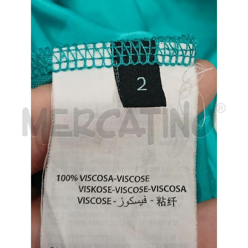 VESTITO DONNA GUESS VERDE LUCIDO | Mercatino dell'Usato Salerno fratte 4