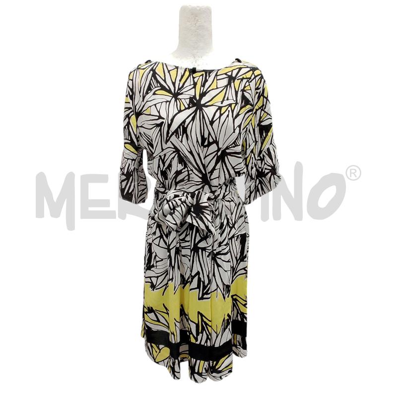 VESTITO DONNA HANITA BIANCO NERA E GIALLO | Mercatino dell'Usato Salerno fratte 1