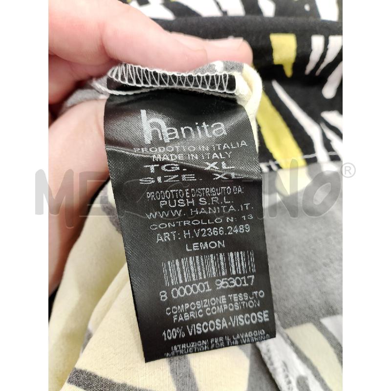 VESTITO DONNA HANITA BIANCO NERA E GIALLO | Mercatino dell'Usato Salerno fratte 4