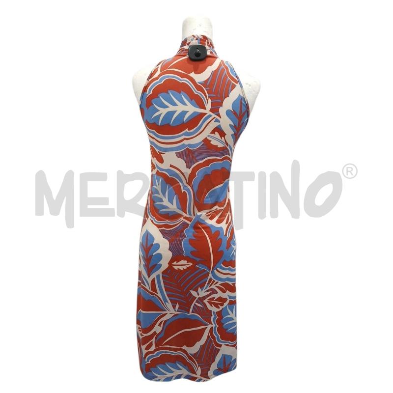 VESTITO DONNA HANITA FANT. MARRONE CELESTE BIANCO TG.S | Mercatino dell'Usato Salerno fratte 2