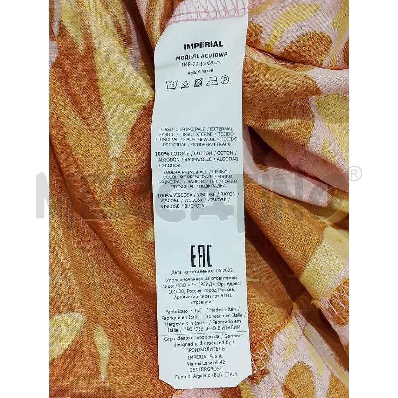 VESTITO DONNA IMPERIAL ARANCIO/MARRONE/GIALLO | Mercatino dell'Usato Salerno fratte 4