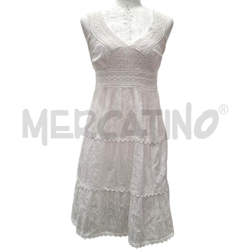 VESTITO DONNA INDIAN EMPORIUM BIANCO 100X100 COTONE INDIANO | Mercatino dell'Usato Salerno fratte 1