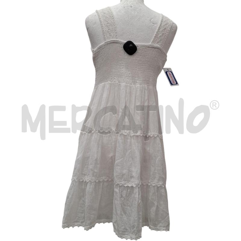 VESTITO DONNA INDIAN EMPORIUM BIANCO 100X100 COTONE INDIANO | Mercatino dell'Usato Salerno fratte 2