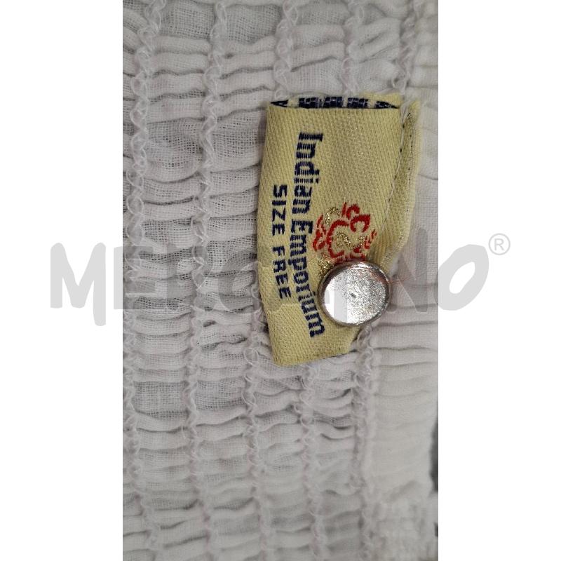 VESTITO DONNA INDIAN EMPORIUM BIANCO 100X100 COTONE INDIANO | Mercatino dell'Usato Salerno fratte 3