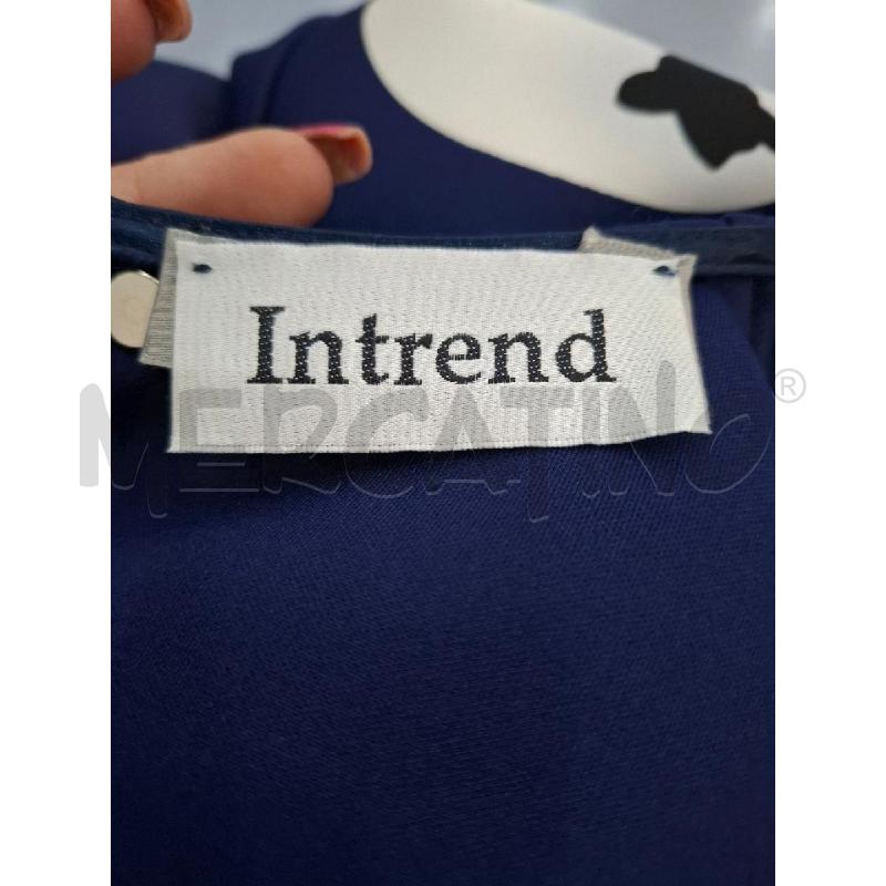 VESTITO DONNA INTREND BLU ELETTRICO CERCHI BIANCHI CON DISEGNI | Mercatino dell'Usato Salerno fratte 3