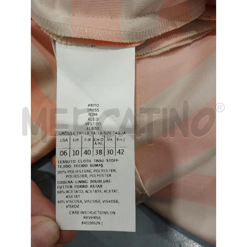 VESTITO DONNA INTREND RIGHE ROSA E DORATE | Mercatino dell'Usato Salerno fratte 4