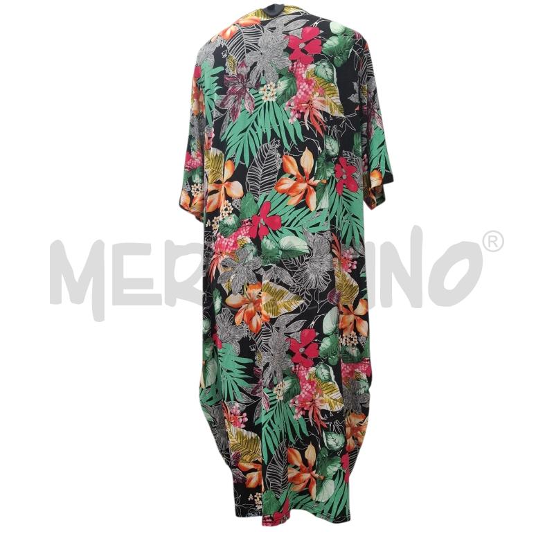 VESTITO DONNA KEYRA' ALBERTO CACCIARI FANT. TROPICALE TG. M OVER | Mercatino dell'Usato Salerno fratte 2