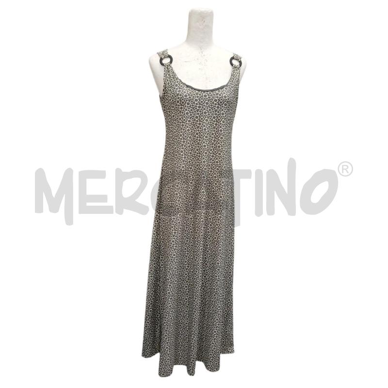 VESTITO DONNA LE RJTANGE GRIGIO FANT BIANCA TG 46 | Mercatino dell'Usato Salerno fratte 1