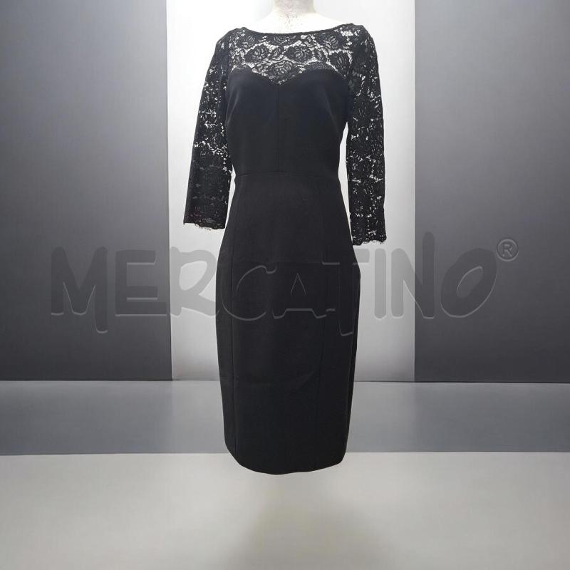 VESTITO DONNA LUISA SPAGNOLI NERO MANICHE E COLLO TRAFORATI | Mercatino dell'Usato Salerno fratte 1