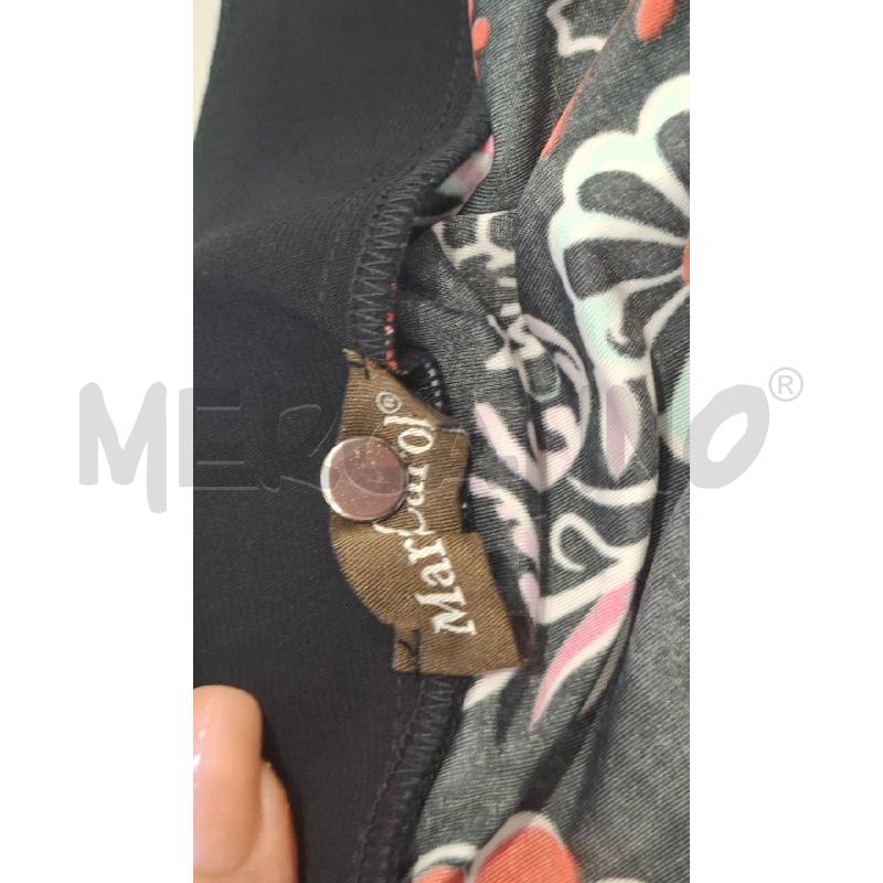 VESTITO DONNA MARA CAROL BASE NERA FIORI ARANCIO TG.2XL | Mercatino dell'Usato Salerno fratte 3