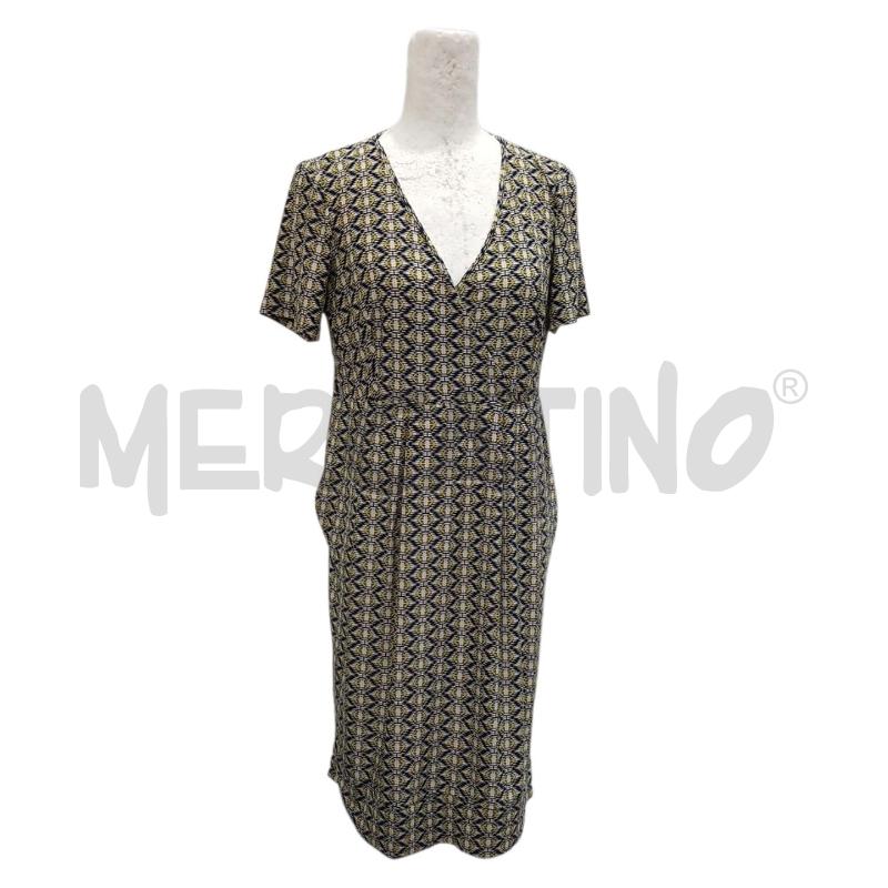 VESTITO DONNA MARA CAROL FANT. ASTRATTA BLU BEIGE GIALLA | Mercatino dell'Usato Salerno fratte 1