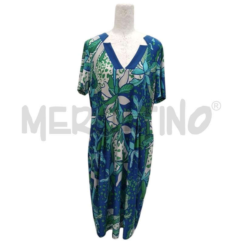 VESTITO DONNA MARA CAROL FANT. BLU VERDE TG.2XL | Mercatino dell'Usato Salerno fratte 1