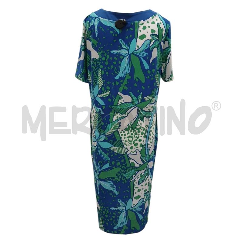 VESTITO DONNA MARA CAROL FANT. BLU VERDE TG.2XL | Mercatino dell'Usato Salerno fratte 2