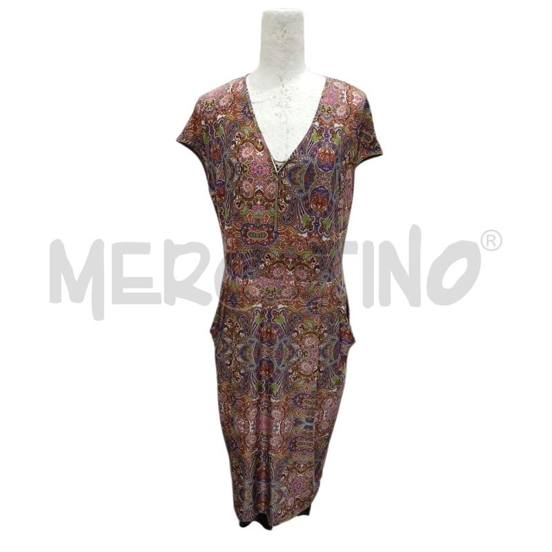 VESTITO DONNA MARA CAROL FANT. ROSA VIOLA ROSSA | Mercatino dell'Usato Salerno fratte 1