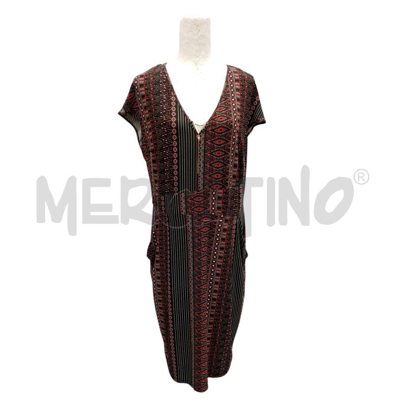 VESTITO DONNA MARA CAROL NERO FANTASIA ROSSA | Mercatino dell'Usato Salerno fratte 1
