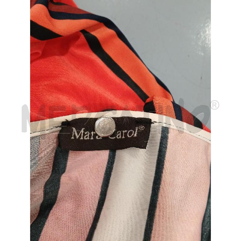 VESTITO DONNA MARA CAROL RIGHE ROSSE ARANCIO NERE TG.2XL | Mercatino dell'Usato Salerno fratte 3