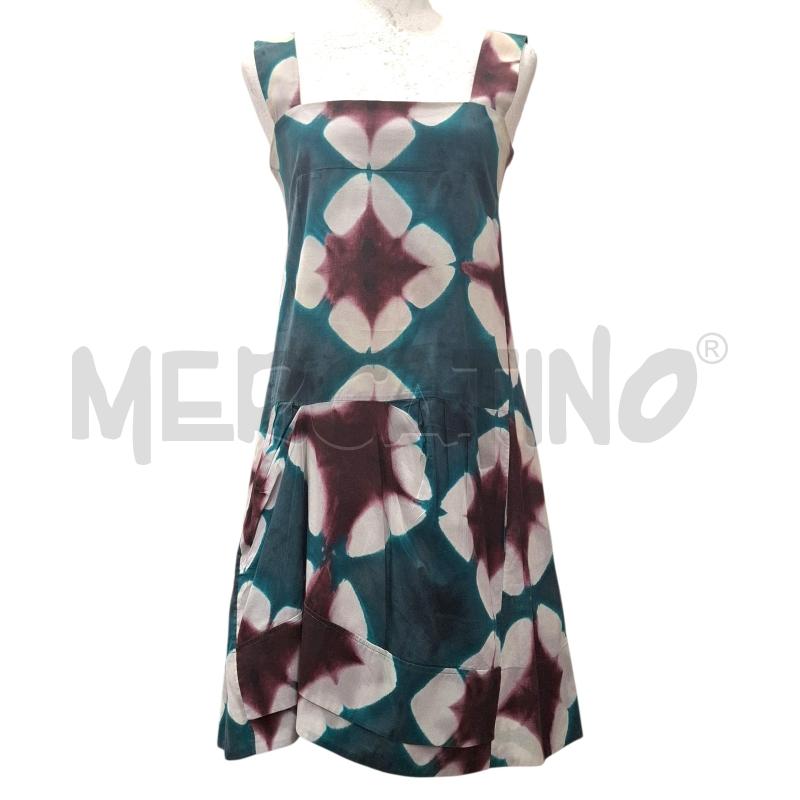 VESTITO DONNA MARNI FANT. VERDE BIANCA MARRONE TG. 42 | Mercatino dell'Usato Salerno fratte 1
