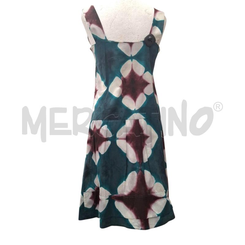 VESTITO DONNA MARNI FANT. VERDE BIANCA MARRONE TG. 42 | Mercatino dell'Usato Salerno fratte 2