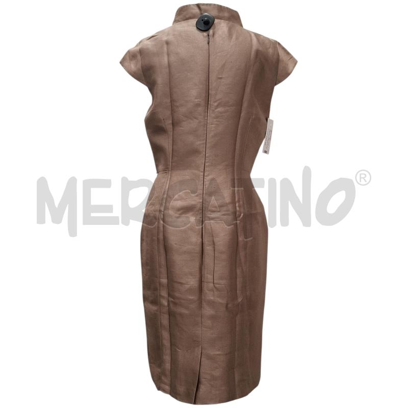 VESTITO DONNA MAX MARA BEIGE LUCIDO MISTO SETA COTONE | Mercatino dell'Usato Salerno fratte 2