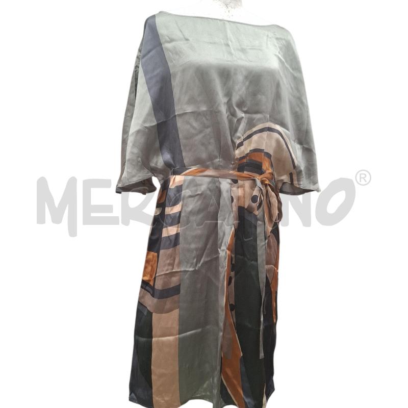 VESTITO DONNA MAX & CO VERDE GRIGIO BEIGE 100X100 SETA | Mercatino dell'Usato Salerno fratte 1