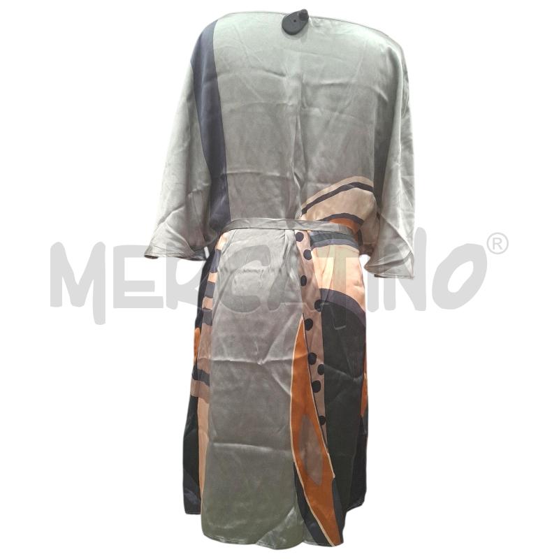 VESTITO DONNA MAX & CO VERDE GRIGIO BEIGE 100X100 SETA | Mercatino dell'Usato Salerno fratte 2