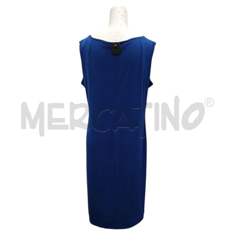 VESTITO DONNA MILVA P. BLU CON FIORI BLU/VERDI  | Mercatino dell'Usato Salerno fratte 2