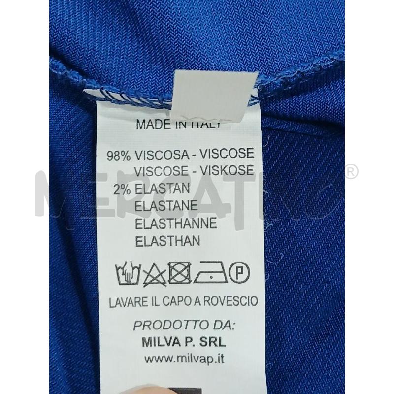 VESTITO DONNA MILVA P. BLU CON FIORI BLU/VERDI  | Mercatino dell'Usato Salerno fratte 4