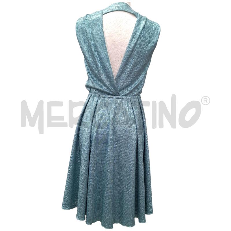 VESTITO DONNA NENETTE MILANO CELESTE BRILLANTINATO | Mercatino dell'Usato Salerno fratte 2