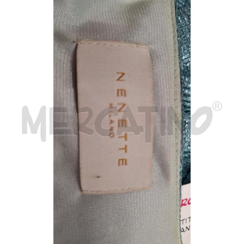 VESTITO DONNA NENETTE MILANO CELESTE BRILLANTINATO | Mercatino dell'Usato Salerno fratte 3