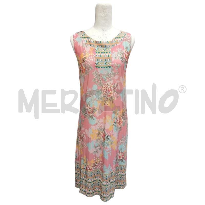 VESTITO DONNA PIERRE MANTOUX ROSA FANT FIORI | Mercatino dell'Usato Salerno fratte 1