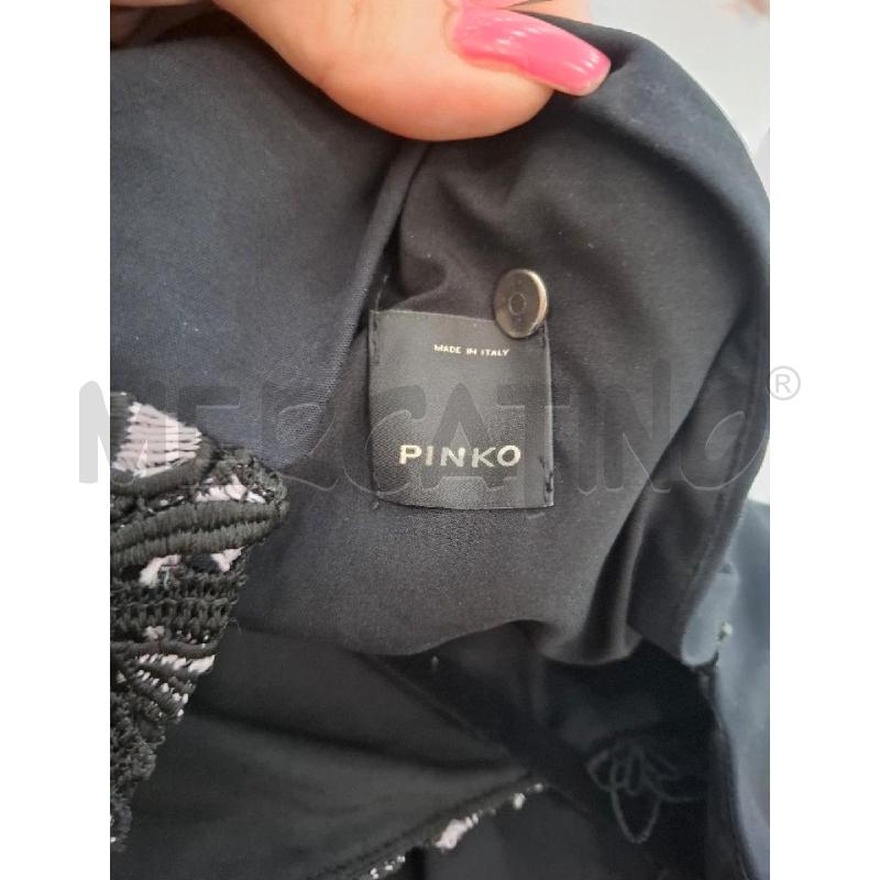 VESTITO DONNA PINKO NERO CORPETTO RICAMATO ROSA | Mercatino dell'Usato Salerno fratte 4