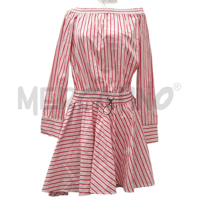 VESTITO DONNA PINKO RIGHE BIANCHE E ROSSE 100X100 COTONE | Mercatino dell'Usato Salerno fratte 1