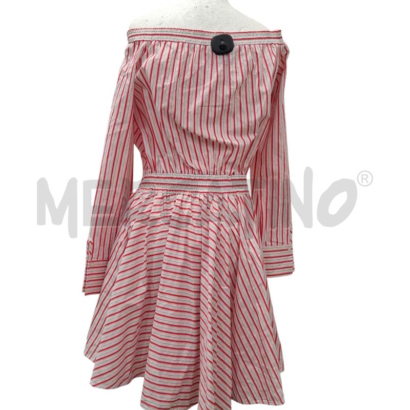 VESTITO DONNA PINKO RIGHE BIANCHE E ROSSE 100X100 COTONE | Mercatino dell'Usato Salerno fratte 2