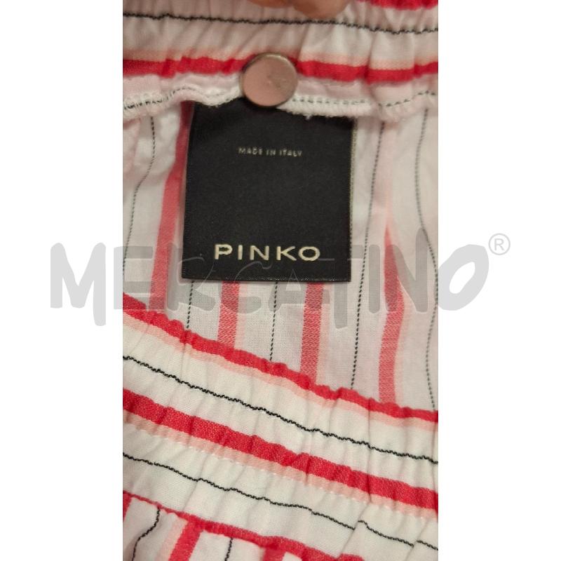 VESTITO DONNA PINKO RIGHE BIANCHE E ROSSE 100X100 COTONE | Mercatino dell'Usato Salerno fratte 3