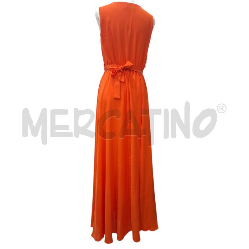 VESTITO DONNA RINASCIMENTO ARANCIO CINTURA ROSELLINE | Mercatino dell'Usato Salerno fratte 2