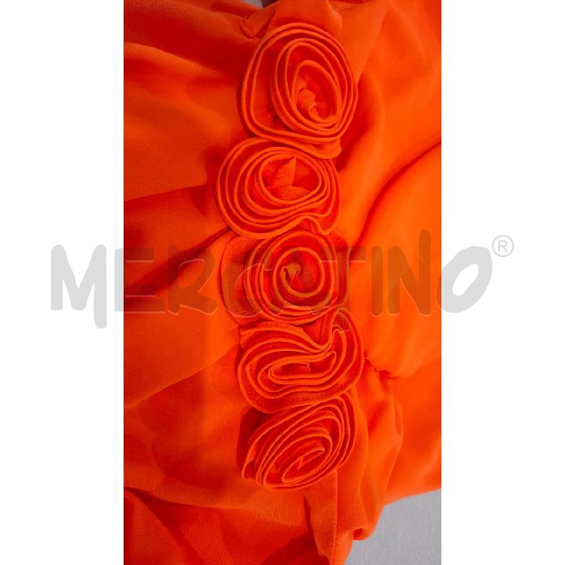 VESTITO DONNA RINASCIMENTO ARANCIO CINTURA ROSELLINE | Mercatino dell'Usato Salerno fratte 5