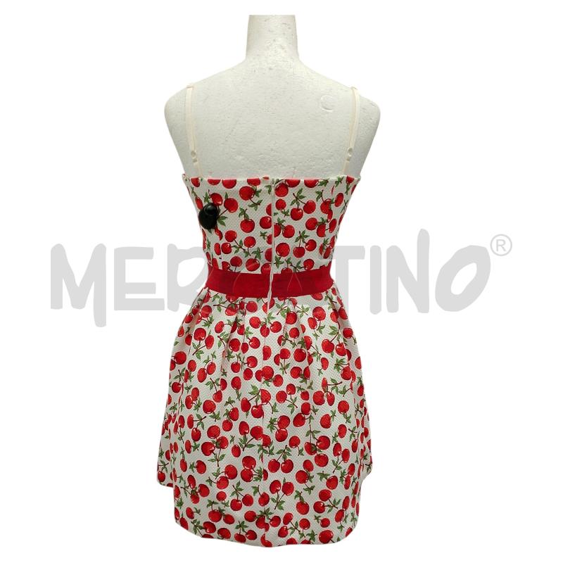 VESTITO DONNA RINASCIMENTO BASE BIANCA CON CILIEGIE | Mercatino dell'Usato Salerno fratte 2