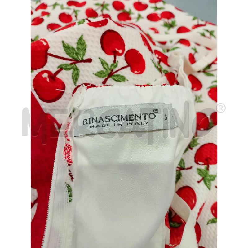 VESTITO DONNA RINASCIMENTO BASE BIANCA CON CILIEGIE | Mercatino dell'Usato Salerno fratte 3