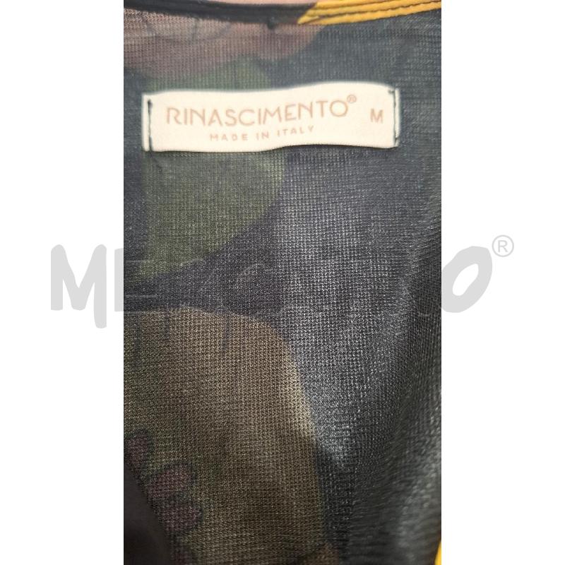 VESTITO DONNA RINASCIMENTO BASE NERA FIORI GIALLI | Mercatino dell'Usato Salerno fratte 3