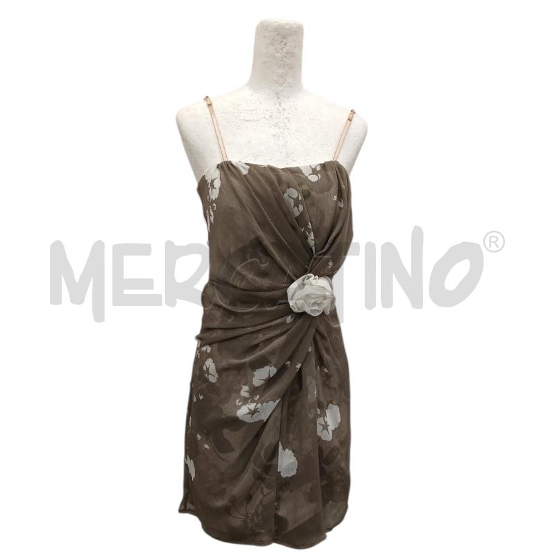 VESTITO DONNA RINASCIMENTO TORTORA FIORI BIANCHI FIORE IN VITA TG 40 | Mercatino dell'Usato Salerno fratte 1