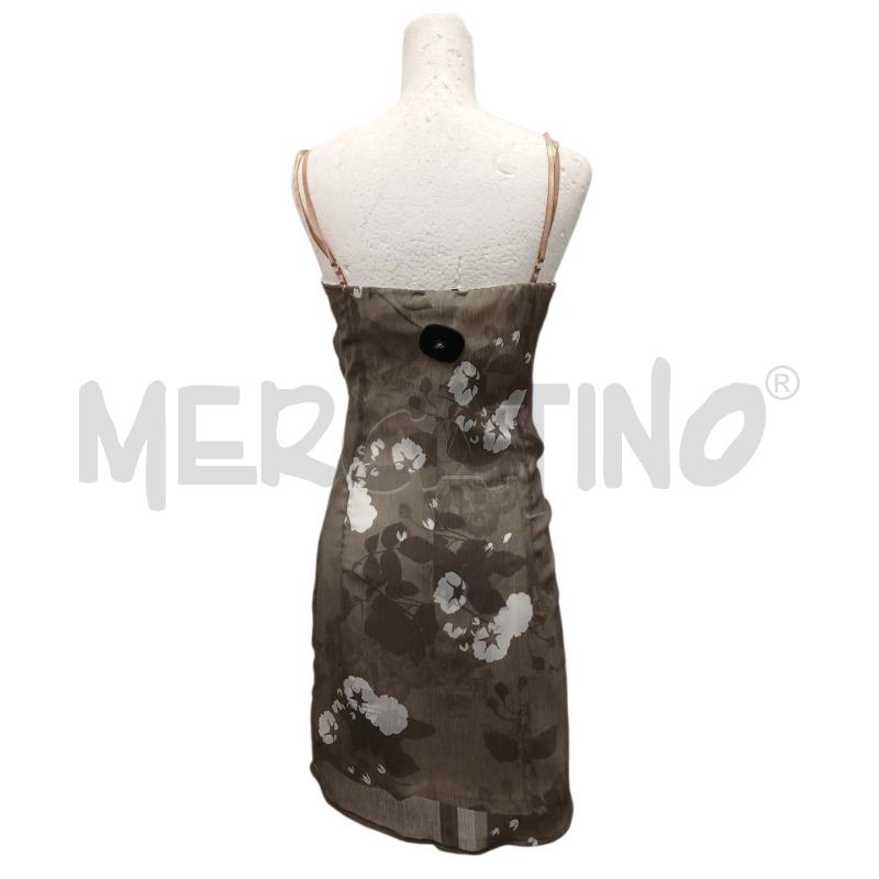 VESTITO DONNA RINASCIMENTO TORTORA FIORI BIANCHI FIORE IN VITA TG 40 | Mercatino dell'Usato Salerno fratte 2