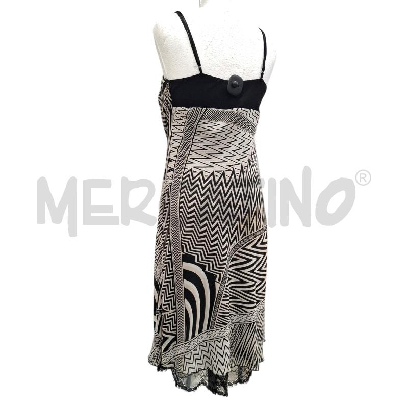 VESTITO DONNA SANDRO FERRONE BASE BEIGE FANT. NERA | Mercatino dell'Usato Salerno fratte 2